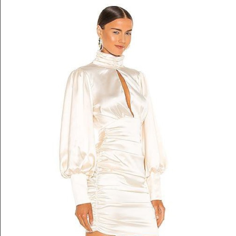 Eden Satin Dress in Champagne SNDYS